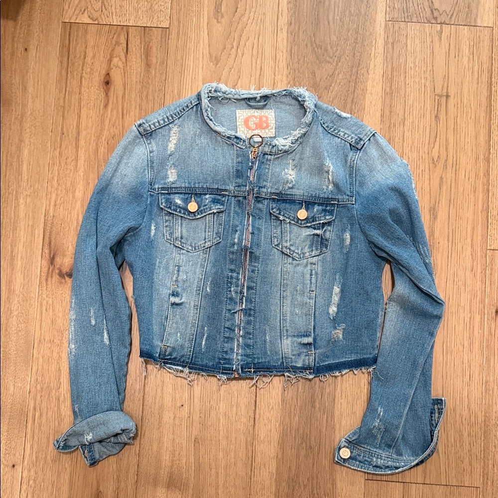 GB Blue Distressed Denim Jacket